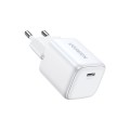 White UGREEN 30W GaN Charger 1 Port PD Fast Charge Wall Adapter