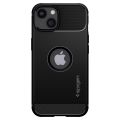 Apple iPhone 13 Spigen Rugged Armor Cell Phone Cover Black