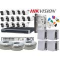Hikvision 16 channel with 2mp NVR bullet 4TB HDD Bundle IP Camera system