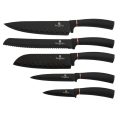 Berlinger Haus 5 Pieces Marble Coating Knife Set with Stand - Black Rose Gold (READ THE DESCRIPTION)