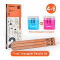 Mideer - Thick Triangular 2B Pencils- 6 Pieces