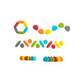 EDX Education - Junior Rainbow Pebbles - Earth Colours - 36pcs Jar - 3 Shapes, 6 Colours