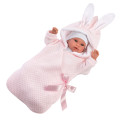 Llorens - Baby Girl Doll & Pink Bunny Sleeping Sack - 36cm (Mechanism Optional)