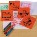 EDX Education - Transport Paint Rub and Stamp Set