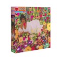 eeBoo - Woman in Flowers 1000 Piece Puzzle