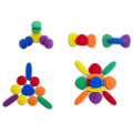 EDX Education - Junior Rainbow Pebbles - 36pcs Jar - 3 Shapes, 6 Colours