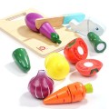 TopBright - Pretend & Play - Wooden Cutting Food - 9 Pieces