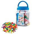 EDX Education - Counters - Vegetable - 6 Colours with Tweezers - 36pcs - Jar
