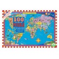 eeBoo - World Map 100 Piece Puzzle