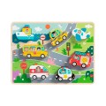 TookyToy - Wooden Chunky Transportation Puzzle