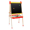 TopBright - 2 in 1 Deluxe Standing Art Easel - Adjustable Height - Black & White Board with Paper...