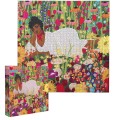 eeBoo - Woman in Flowers 1000 Piece Puzzle