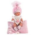Llorens - Newborn Baby Girl Doll with Cushion, Clothing & Accessories: Bebita - 26cm