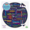 eeBoo - 100 Great Words 500pc Round Puzzle