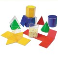 Learning Resources - Geometric Solids with Folding Nets 8 Shapes 16pcs