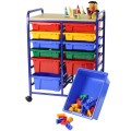 Playroom By Greenbean - Roll & Multi-Coloured Storage Bin Organiser - 12 Bins