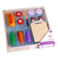 TookyToy - Wooden Cutting Vegetables Pretend Play Set