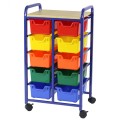 Playroom By Greenbean - Roll & Multi-Coloured Storage Bin Organiser - 10 Bins