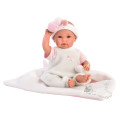 Llorens - Baby Girl Doll & Pink Swaddling Blanket - 36cm (Mechanism Optional)