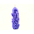 Crystal Candle Purple Long  (13cm)