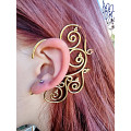 Twirl Cuff Earrings (Brass)