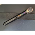Black Obsidian healing wand With Crystal Ball