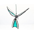 Stained Glass Green Humming Bird (16cm)