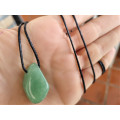 Green Aventurine Tumbled Stone Necklace (Luck)