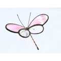 Pink Stained Glass Sitting Butterfly (16cm)