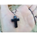Black Onyx Cross Necklace