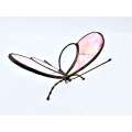 Pink Stained Glass Sitting Butterfly (16cm)