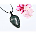 Moss Agate Crystal Braided Necklace - Drop