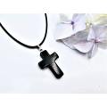 Black Onyx Cross Necklace