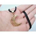 Moon Crescent Detailed Necklace (Brass)