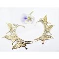 Butterfly Wings Cuff Earrings (Brass)