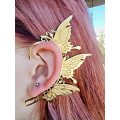 Butterfly Wings Cuff Earrings (Brass)