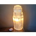 Selenite Tower Crystal Lamp (20cm)