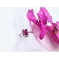 Ruby Ring Square (925 Silver)