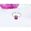 Ruby Ring Square (925 Silver)