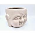 Laughing Buddha Pot Plant holder (Tan)