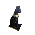 Egyptian Bastet Black Cat Statue with Gold Trim XL (42cm)