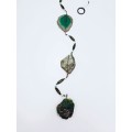 Green Agate, Goede &amp; Green Aventurine Crystal Mobile (85cm)