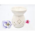 Oil Burner Ceramic Flower White (9cm)