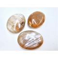 Peach Moonstone Palm Stone Flash (4cm)