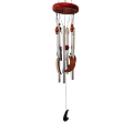 Wooden Moon Aluminum Wind Chime