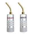 Nakamichi Speaker Connector Angle Pin Gold Plated - Pair