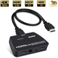 HDMI Splitter + Audio Extractor 4K DAC | Digital SPDIF Optical | Analogue Stereo | 2 Port