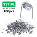 Vape Coils 100pcs  Stainless Steel SS316L | RDA RBA RTA | Pre-wound Heating Wire