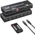 4x2 HDMI Matrix True Switch 4K (4-IN to any 2-OUT) remote, Digital Audio SPDIF