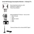 Smart Energy Monitor 3x Clamp Meter | 1000A CT Single or 3Phase | WiFi Tuya Smart Life